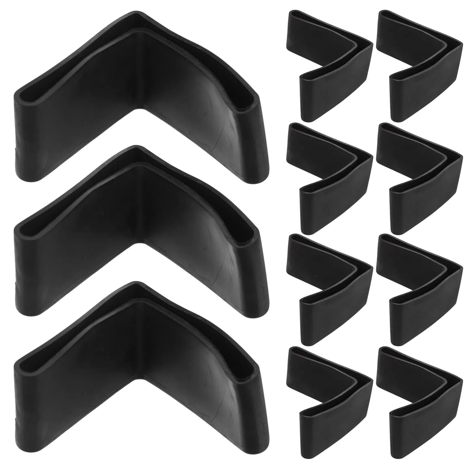 12Pcs Triangular Furniture Leg End Pads Rubber Non-Slip Feet Protectors for Chairs Tables Cabinets Hardwood Laminate Floors
