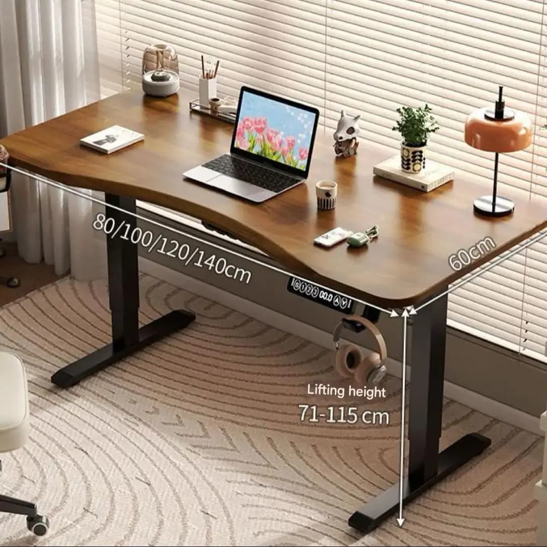 Scrivania per computer da ufficio regolabile in altezza 80/100/120/140 cm Tavolo da gioco per studio in movimento Scrivania in piedi per uso domestico e aziendale