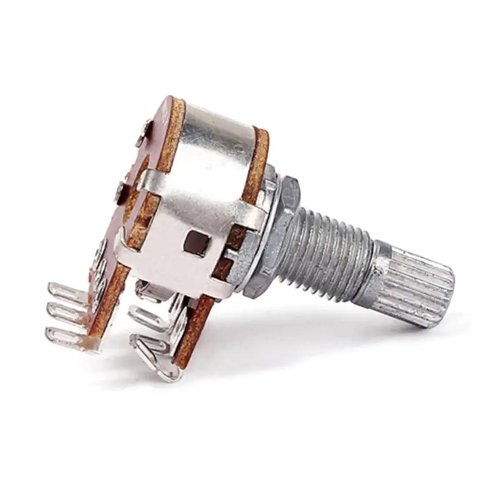 Mini Potentiometer Effect Pedal MN100K Guitar Bass Pot 18mm Coarse Knurl Shaft for Ukulele Mandolin