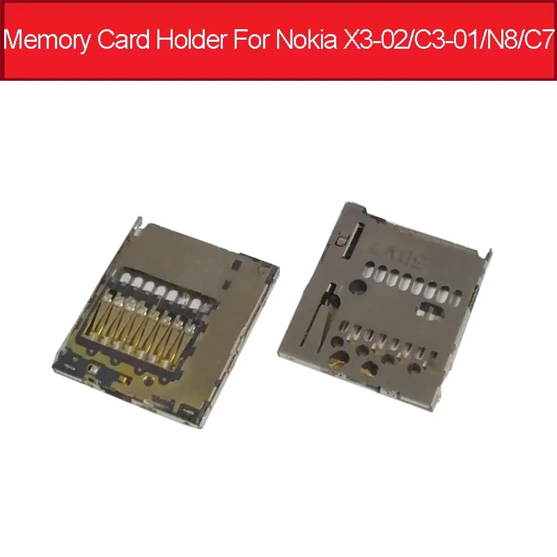 Genuino Supporto Della Scheda di Memoria Per Nokia X3-02 C3-01 N8 C7 Lettore di Memoria TF Presa Adattatore Parti di Riparazione di Ricambio