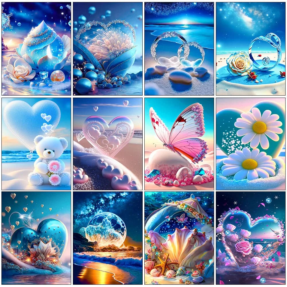 Pittura diamante 5D fai da te paesaggio balneare Shell Beach diamante pieno mosaico arte ricamo punto croce set decorazione della casa regalo