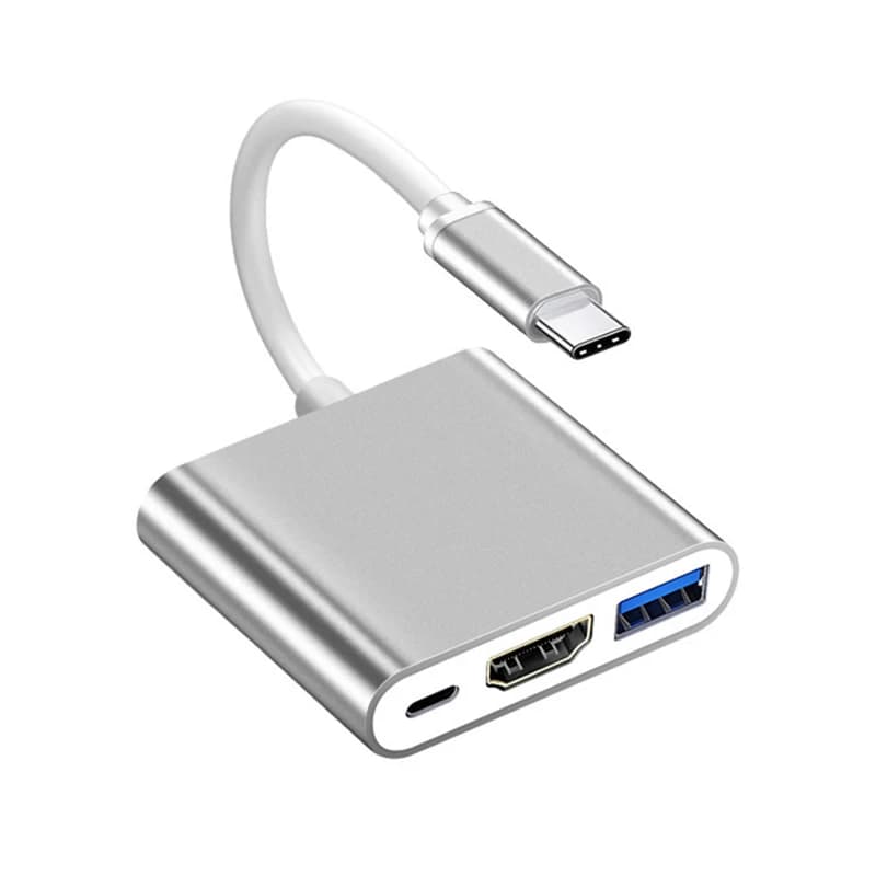 USB C Hub with HDMI 4K, USB 3.0, PD Charging Type C for Macbook, iPad, Samsung S20, Dex, HDTV, Projector, Nintendo Switch