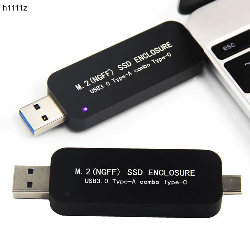 H1111Z Custodia per SSD/disco rigido/HDD M.2 Custodia per disco rigido USB 3.0 tipo C Custodia per disco rigido esterno per SSD 2230 2242 M2