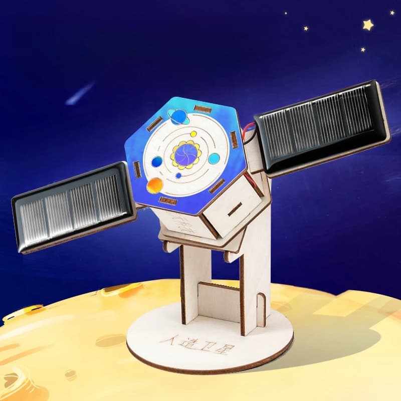 Creative DIY Technology Small Production Aviation Satellite Space Model Children's Educational Handmade Materials Assembly Toys