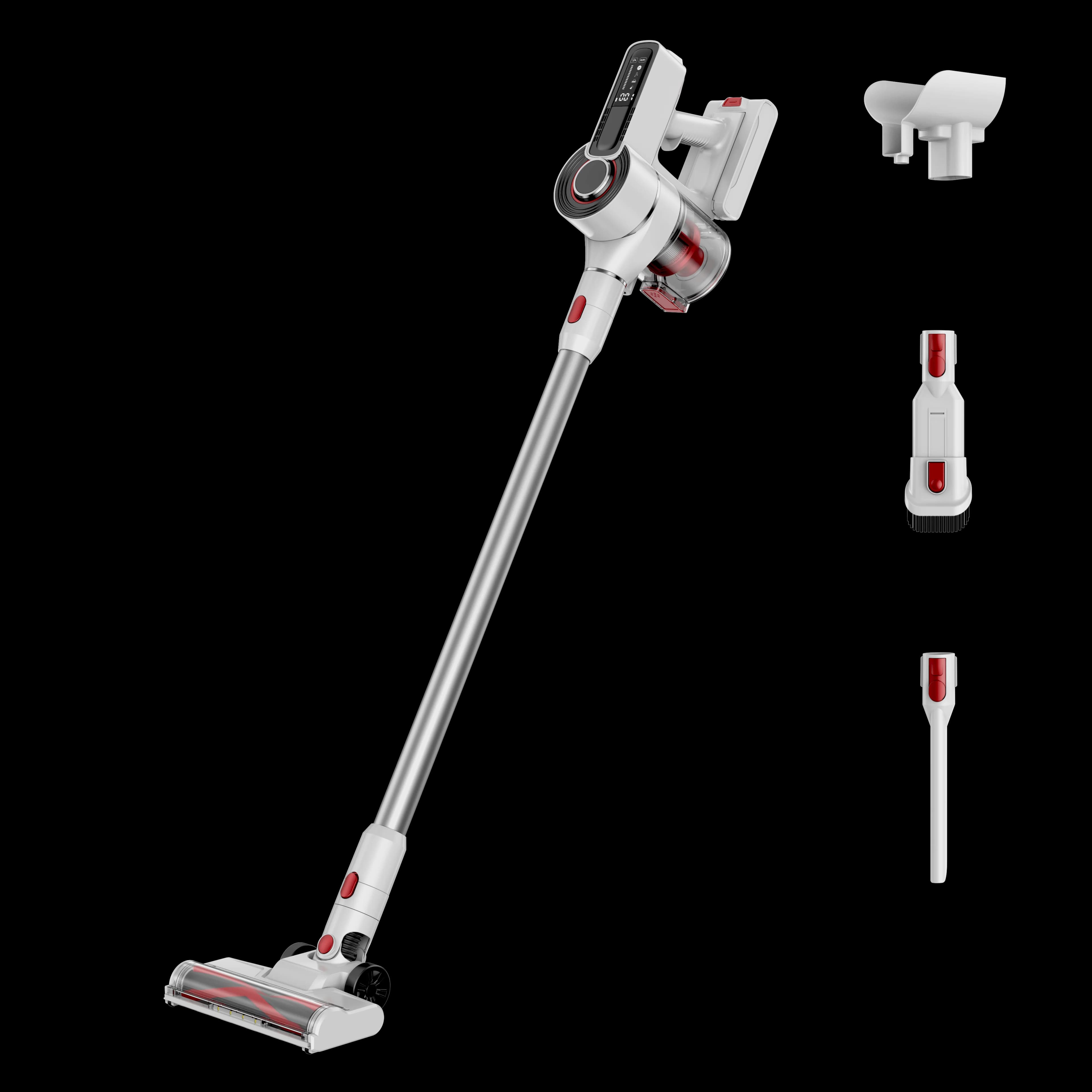 Cordless Vacuum Cleaner Rechargeable Lightweight Big Switch Button LED Touchscreen Easy Handheld For Home Use