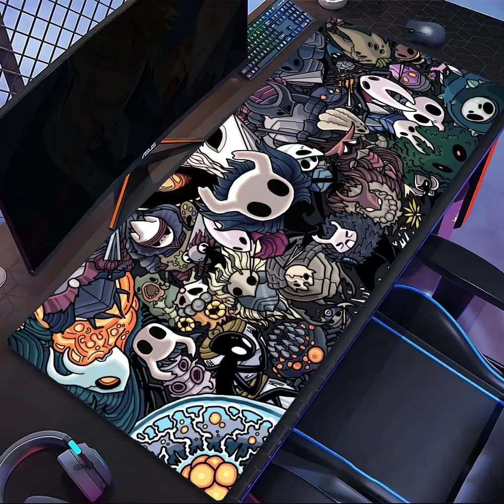 Tappetino per mouse Hollow Knight Tappetino per mouse per tablet Tappetino per mouse desktop per laptop xl, simpatico tappetino per tastiera da gioco HD Rainbow, lettore csgo, 90x40