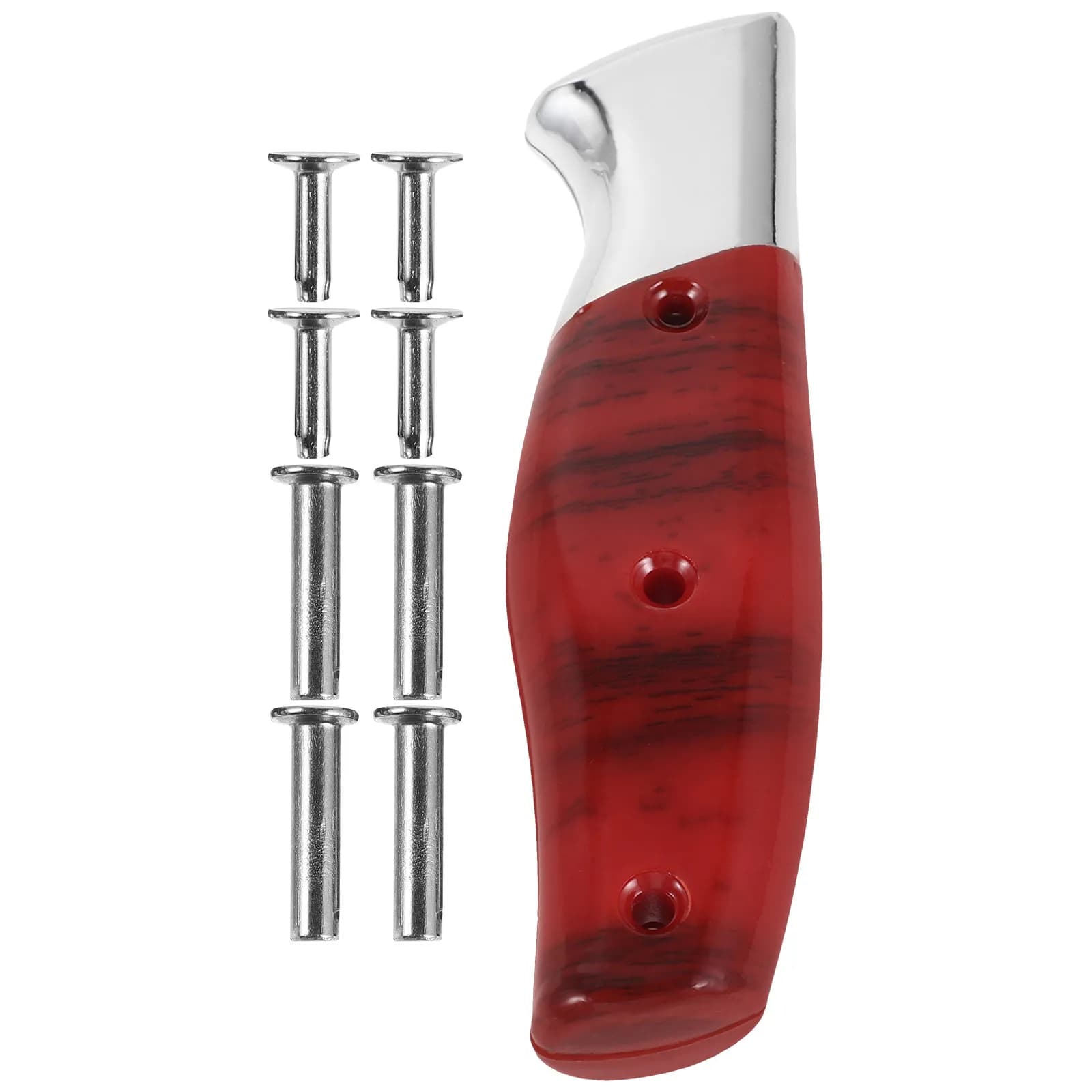Spare handle for kitchen knife, ergonomic and non-slip, 4,92x1,30x0,79 inch, spare part with chef knife handle nuts