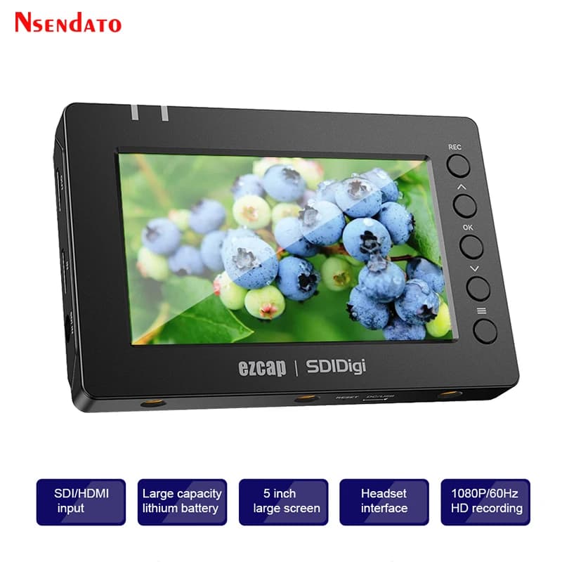Ezcap 279 Scheda di Acquisizione Video HDMI SDI 1080P 60fps, Convertitore HDMI SDI a HDMI Micro SD per Streaming Live
