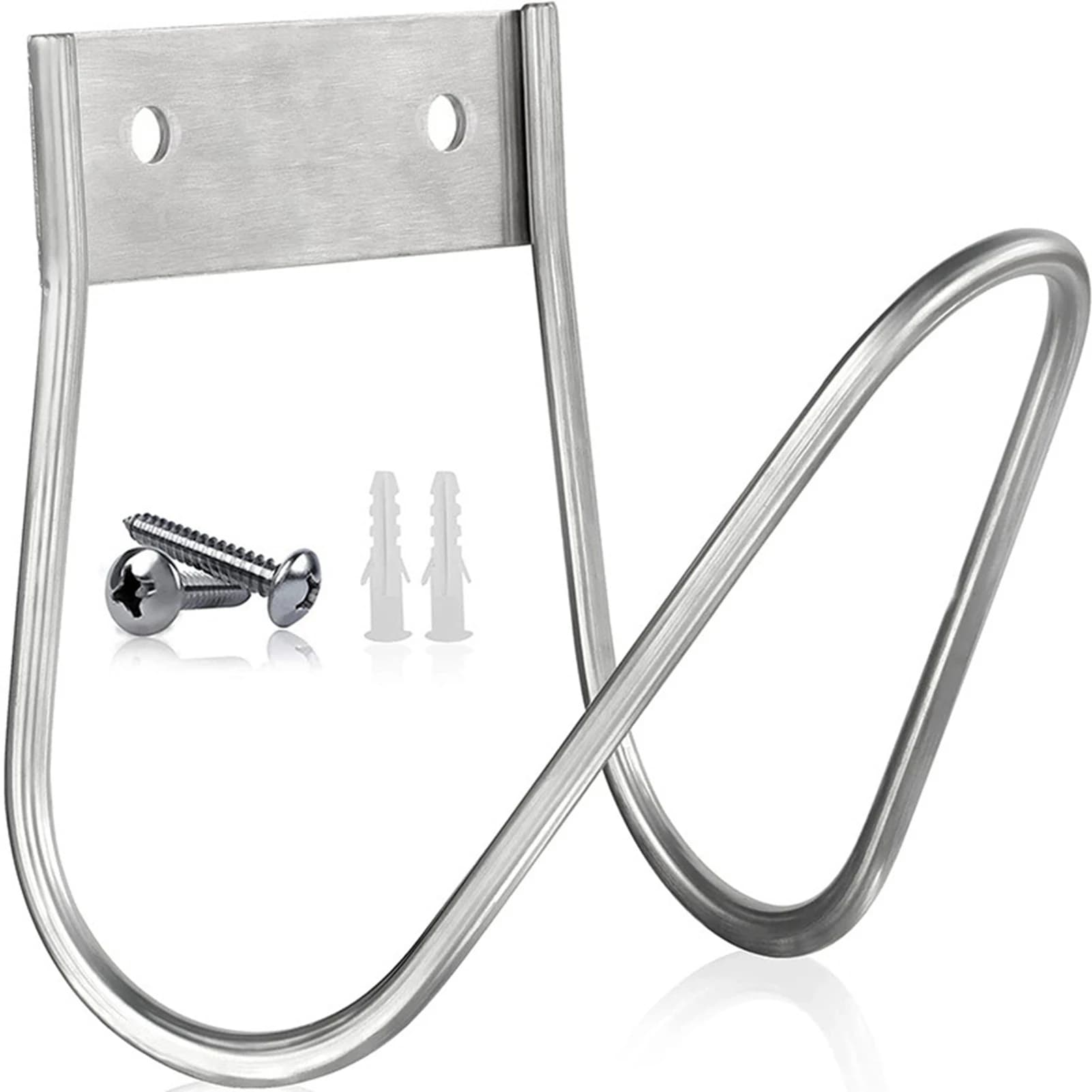 Stainless Steel Garden Water Hose Holding Rack Heavy Duty Wall Mount Rack For Outdoor Gardening Organization And Storage Tools
