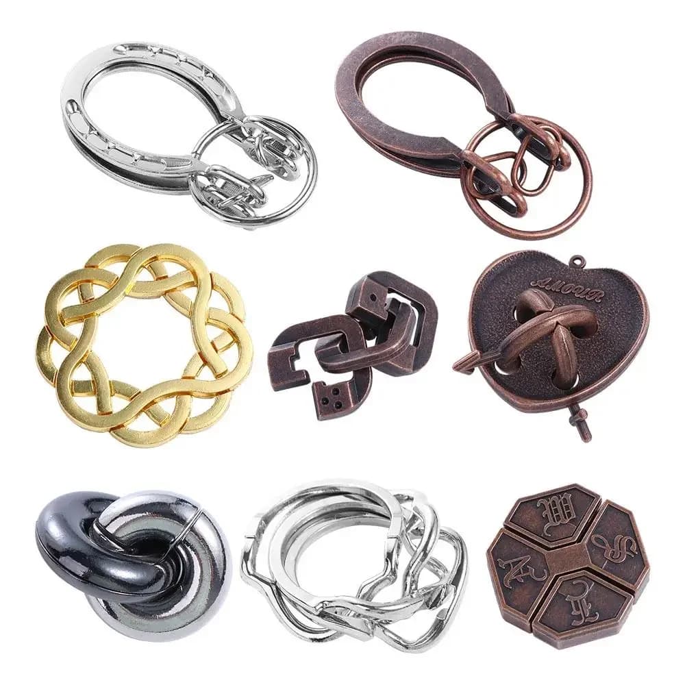 Gioco di Puzzle Intelligente, Blocchi di Puzzle, Rompicapo Luban Lock, Rompicapo in Metallo, Puzzle con Fili Metallici