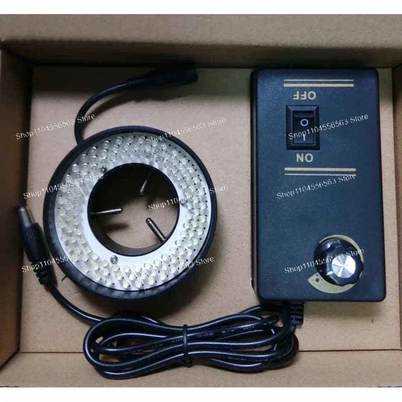 Luce ad Anello Industriale in Metallo da 41mm per Microscopio, Illuminazione Video CCD a Tubo Singolo per Visione Artificiale con Pannello Bianco Latte