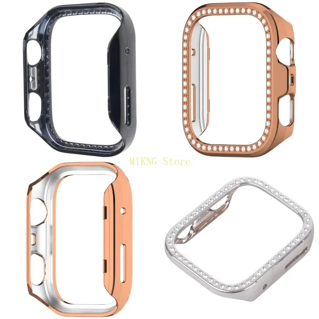 Custodia per paraurti per telaio orologio per orologio, con 4 anelli per castone resistenti ai graffi, copertura per