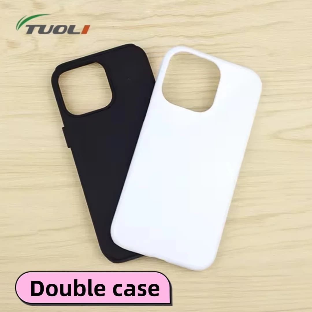 TuoLi 20 pz 3D TL-X9 pellicola 2in1 sublimazione vuota custodia del telefono fai da te shell per iphone 17 16 15 14 plus 13 12 pro 11 max custodia