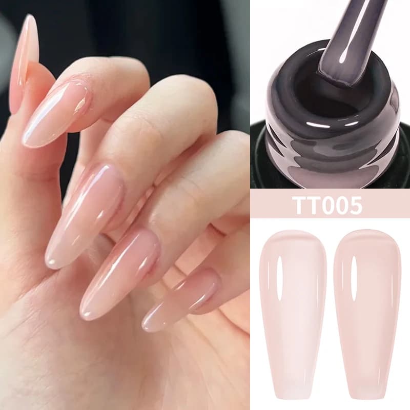 Smalto per unghie gelatina TARTU da 8 ml, smalto gel gel nudo rosa, semipermanente, adatto per unghie domestiche fai da te