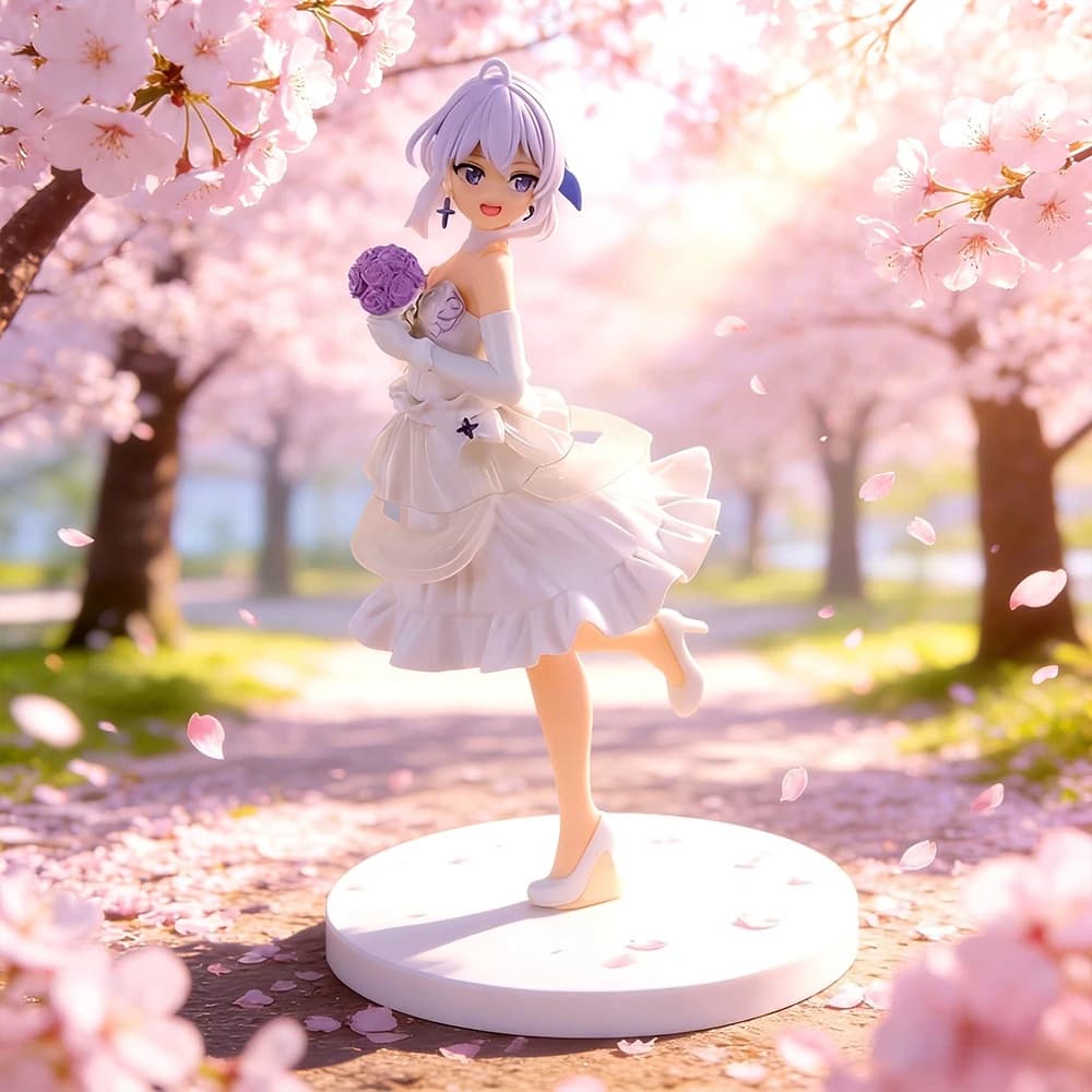 Statuetta Anime 'Il Viaggio di Elaina' 20cm/7.87in, Elaina in Abito da Sposa, Action Figure in PVC, Modellino da Collezione, Giocattoli e Regali