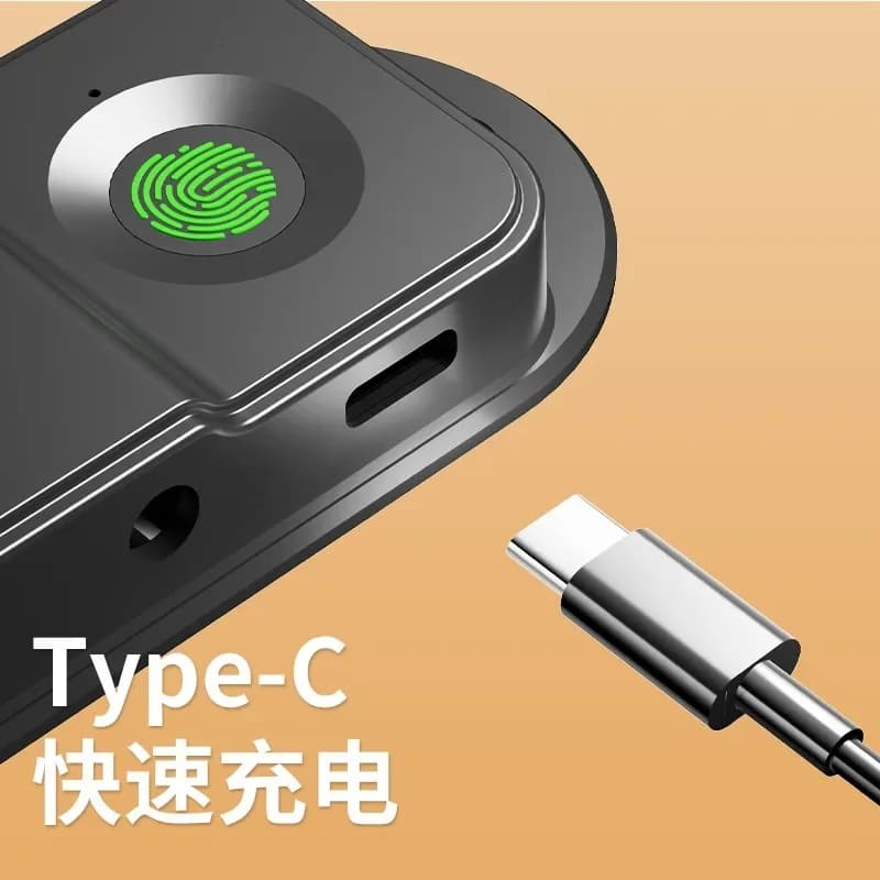 Excellent Bold Chain Locker Electronic Lock Office Smart Password Fingerprint Lock, Non-punching Refrigerator Protective Lock