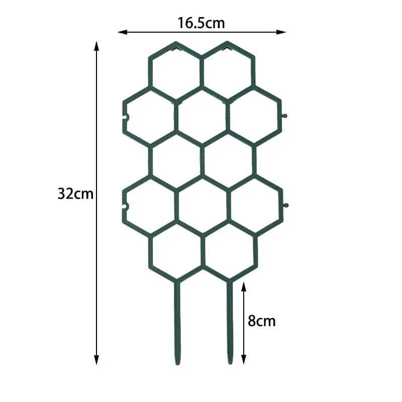 2pcsHoneycomb Design Plant Trellis, Rustproof Plastic Support for Potted Vines and Flowers, Indoor Outdoor Garden Climbing Frame