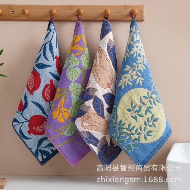 34x40cm Large Hand Towel Kitchen Towel 4Layer Cotton Gauze Pure Cotton Dish Cloth Quick Dry Decorative Tea Towel Home Restaurant