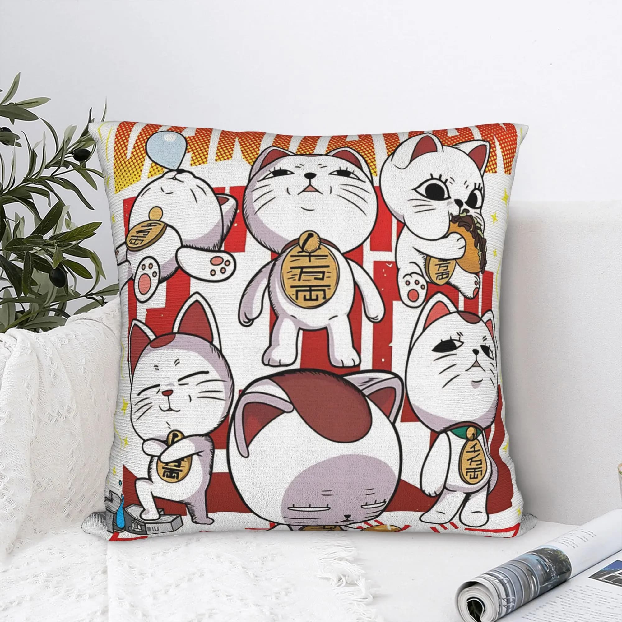 Turbo Granny Pillow Case Anime Dandadan Japan Soft Pillow Cover For Chair Sofa Home Decor Fashion Cushion Cover