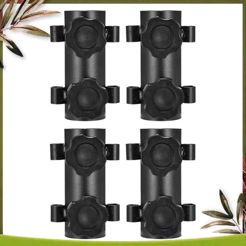 A08P-4PCS Supporto per asta per tenda Baldacchino Tarp Tenda per tenda Fissatore per palo Forniture da campeggio Accessori per tende Attrezzatura Asta di supporto Fissaggio Tu