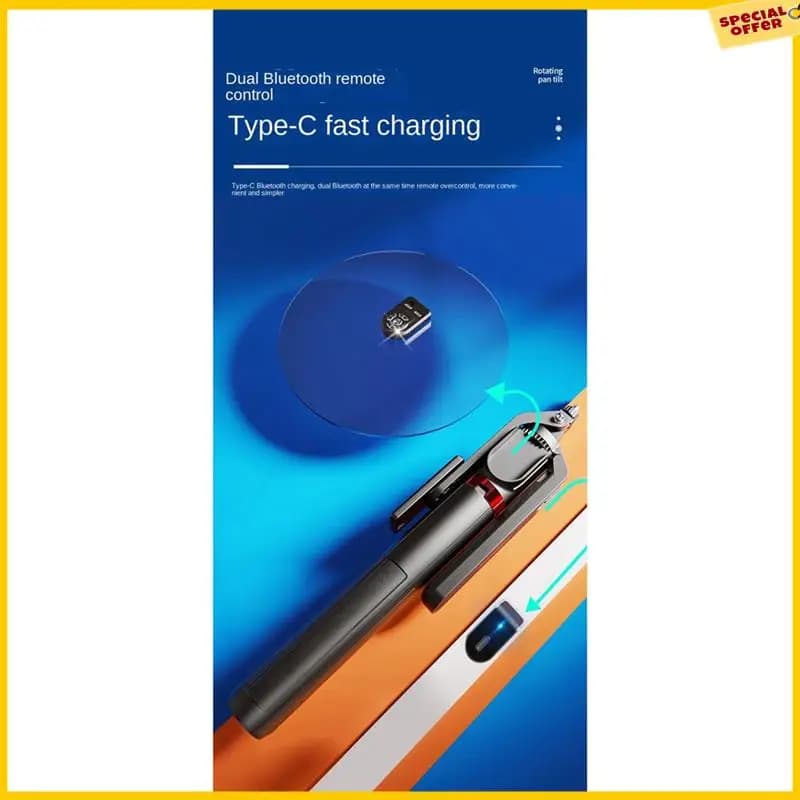 A25P P325 Selfie Stick Allungabile Selfie Stick Telefono Selfie Stick Treppiede con Doppio telecomando Bluetooth staccabile
