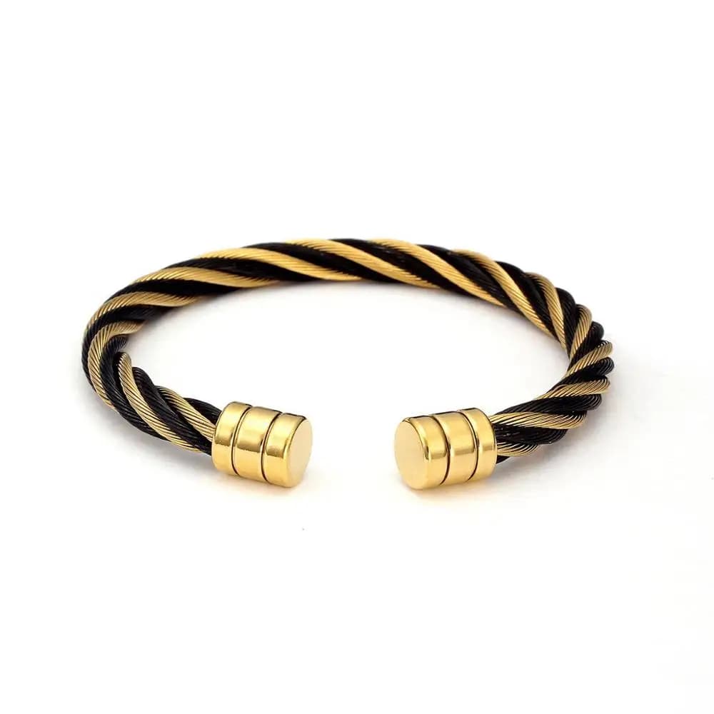 Bohemia Mesh Stainless Steel Charm Bracelets Men Women Couple Jewelry Unique Wire Cuff Open Braided Male Bangles