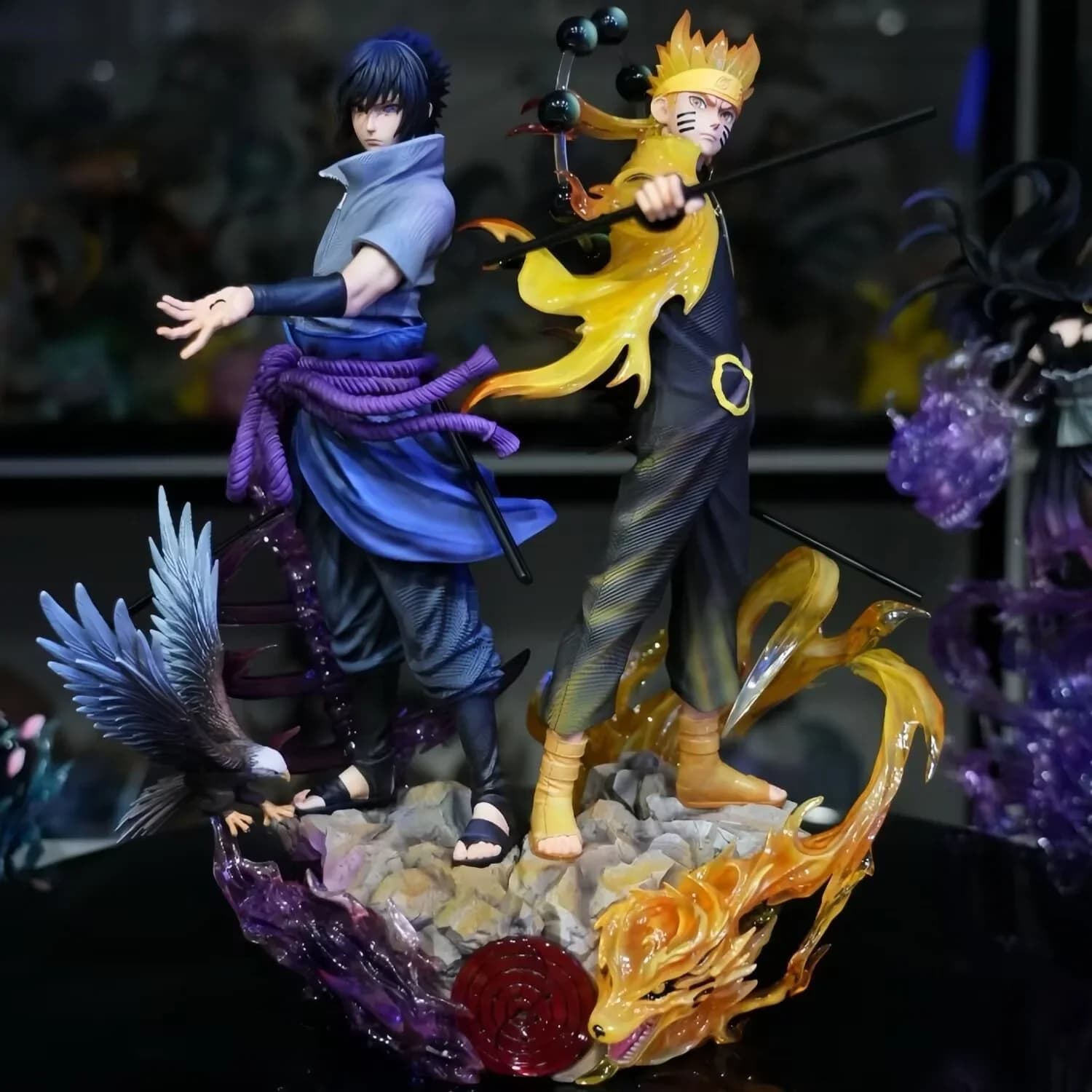 Statuetta Anime Shippuden, Figurina Uzumaki Uchiha Sasuke in PVC, Modellino da Collezione, Regalo di Compleanno