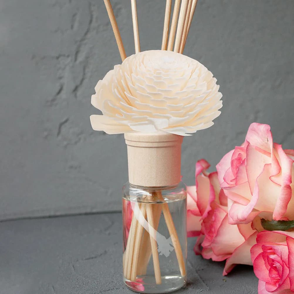 2Pcs Bendable Cotton Rope Faux Flower Diffuser Heads for Essential Oil Bottles Decorative Fragrance Flower Replacement for Home