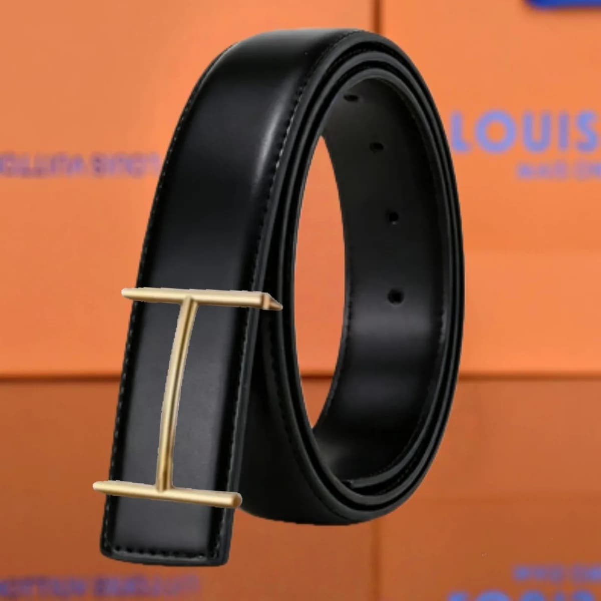 Cintura casual alla moda con fibbia coreana in lega, da uomo e da donna, in vera pelle, di tendenza, con fibbia in lega, in pelle di litchi, 3,3 cm
