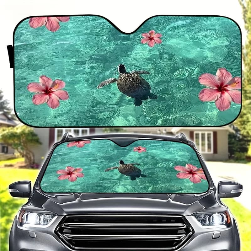 1Pcs Car Windshield Sun Shade, With 4 Free Suction Cups, Vibrant Design