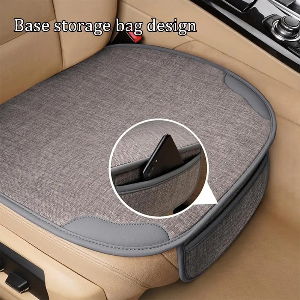 Universal Front Cover for Cars in Breathable Linen, Anti-slip Protective Cushion for All Seasons, Interior Accessories Car 1 Piece