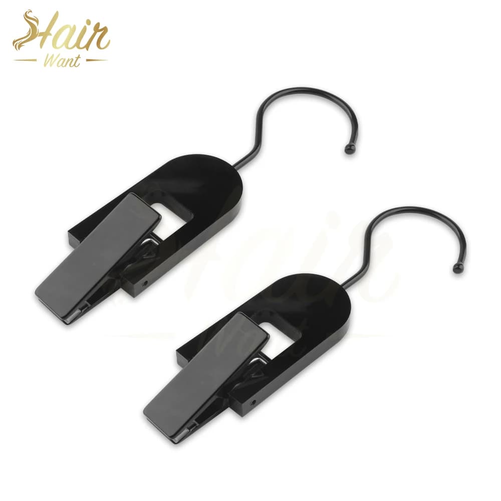 Clip in acrilico per extension di capelli, clip per vestiti e pantaloni, appendiabiti per parrucche, esposizione e conservazione di extension e trame di capelli