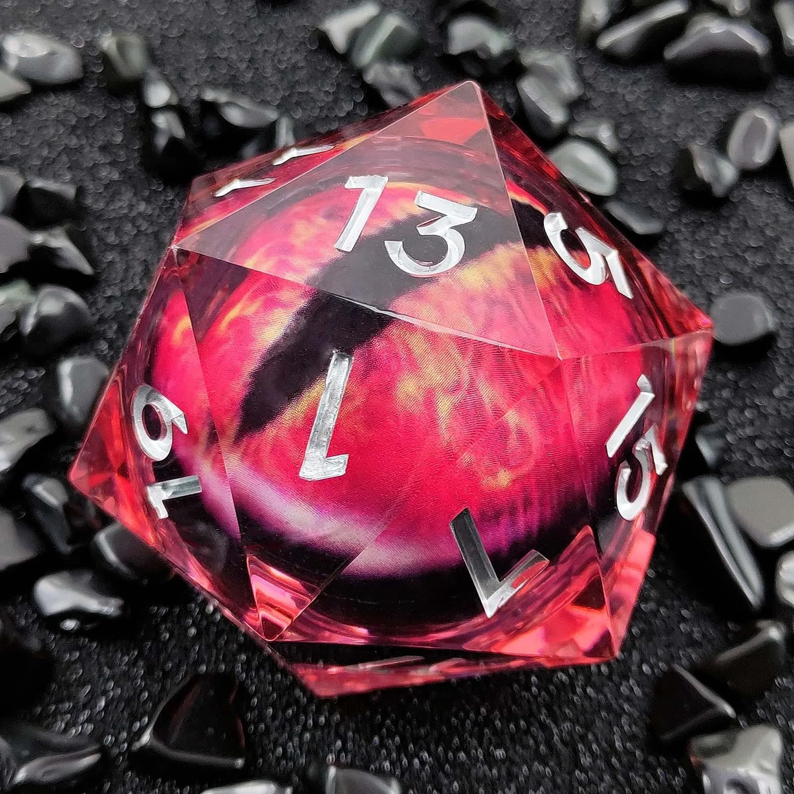 55mm Emit Light Jumbo Bulk Eyes DND D20 Dadi per Dungeons and Dragons COC RPG TRPG MTG Resina Poliedro Accessori per giochi da tavolo