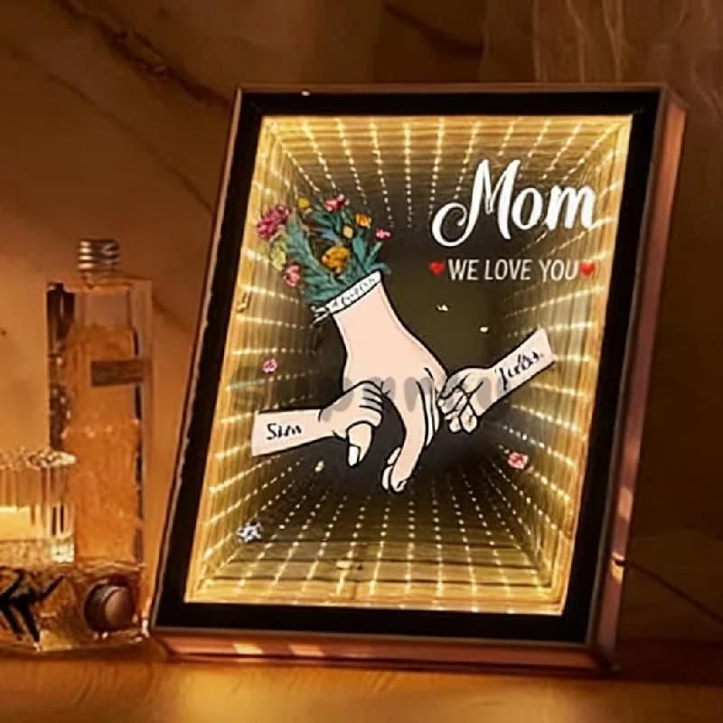 Custom photo frame for mother, commemorative gift, night light with photo, bright frame for mother's party, gift for mother's party, home decoration