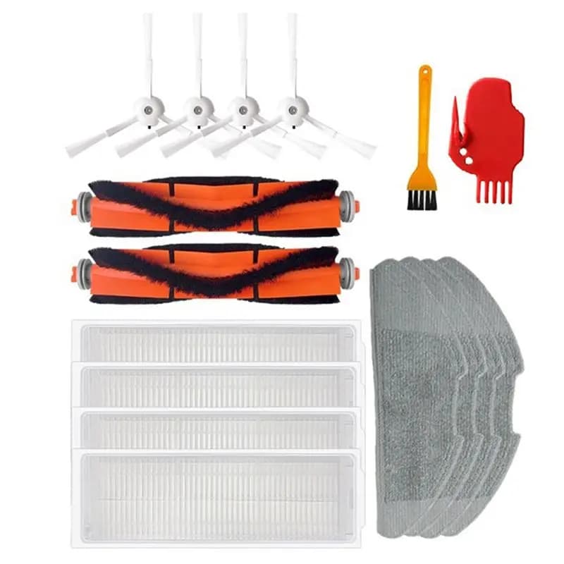 BBNV Kit Accessori per Aspirapolvere Robot Xiaomi Mop 2 Pro / Mop2 Lite / MJST1S / MJSTL, Spazzola Principale e Laterale