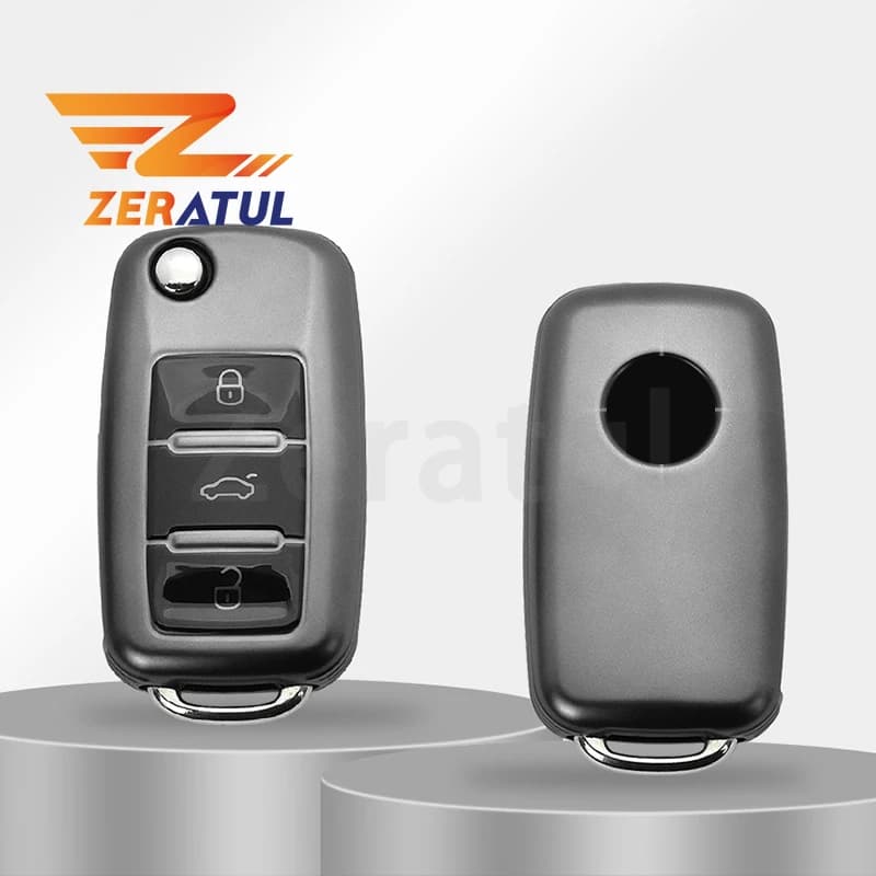 2/3 pulsante Car Key Case Cover per Volkswagen VW Bora Beetle Caddy T5 Passat Up Eos Tiguan per Skoda A5 SEAT Leon Alte Bag Shell