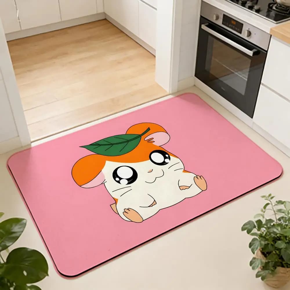 Tappetino assorbente ANIME H-Hamtaro, tappetino antiscivolo per bagni, toilette e servizi igienici