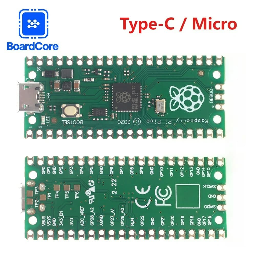 Raspberry Pi Pico RP2040 Dual Core 264KB ARM Microcomputer Low Consumption Processor Cortex-M0 High Performance