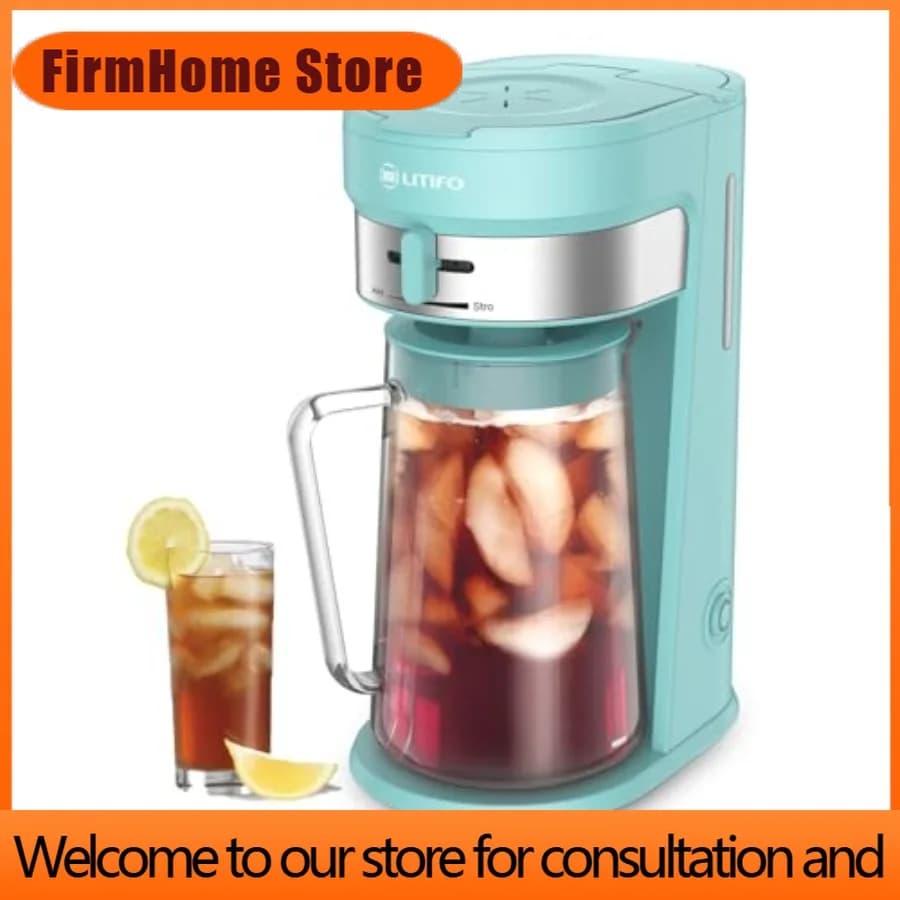 FirmHome StoreIced Tea Maker And Iced Coffee Maker Brewing System With 2.5-quart Pitcher Sliding Strength Selector For Taste Cus
