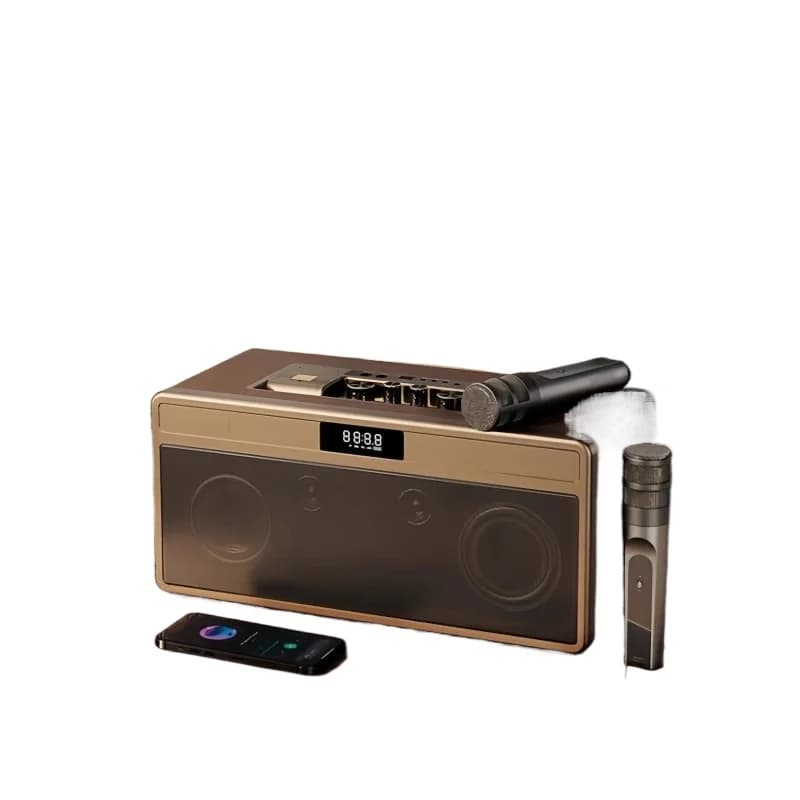 Macchina per canto integrata per famiglie, altoparlante Bluetooth wireless, altoparlante per karaoke con riverbero indipendente