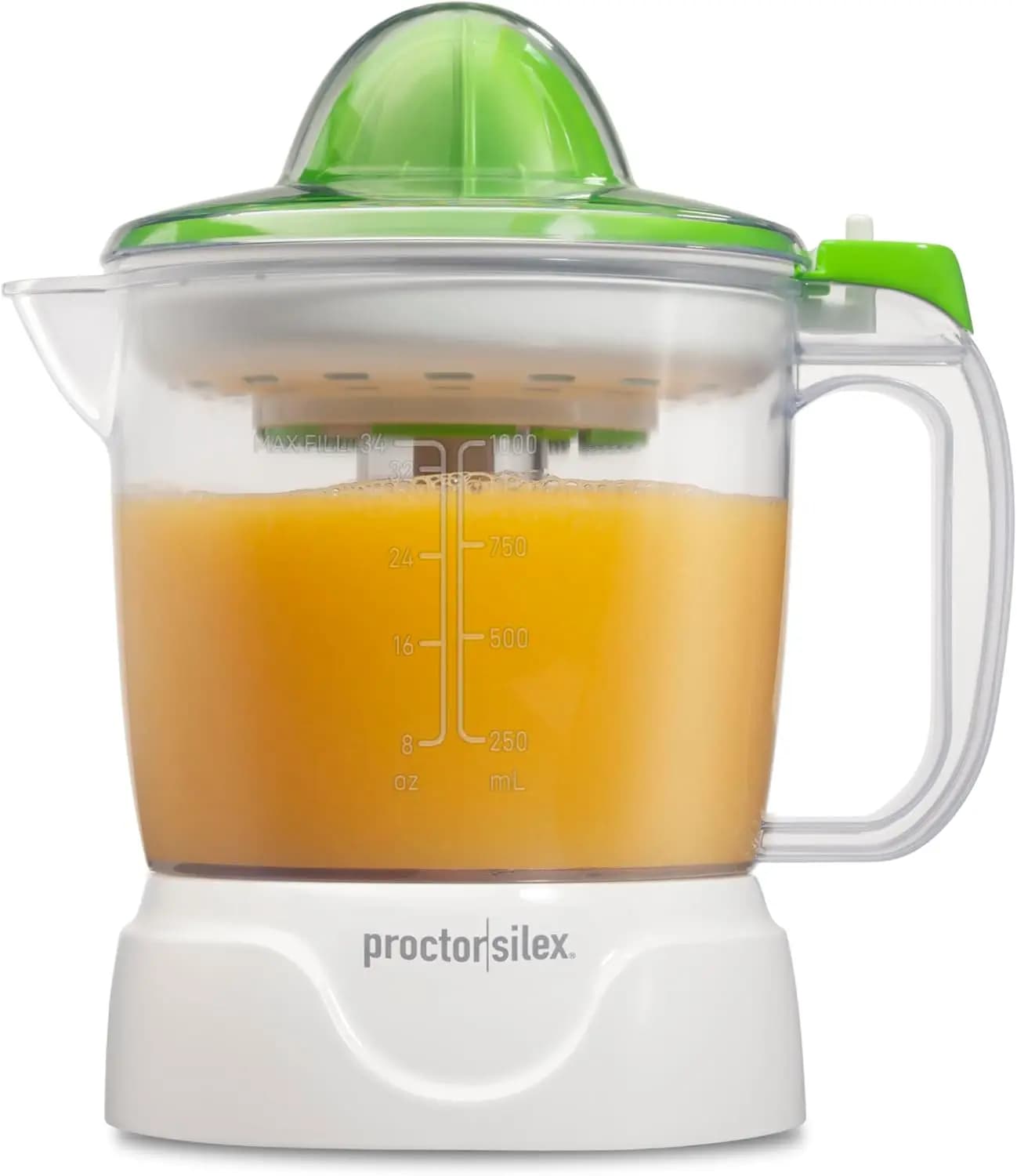 Spremiagrumi Elettrico con Caraffa Grande, Attivazione a Pressione, Doppio Spremiagrumi per Tutti i Frutti, Controllo della Polpa