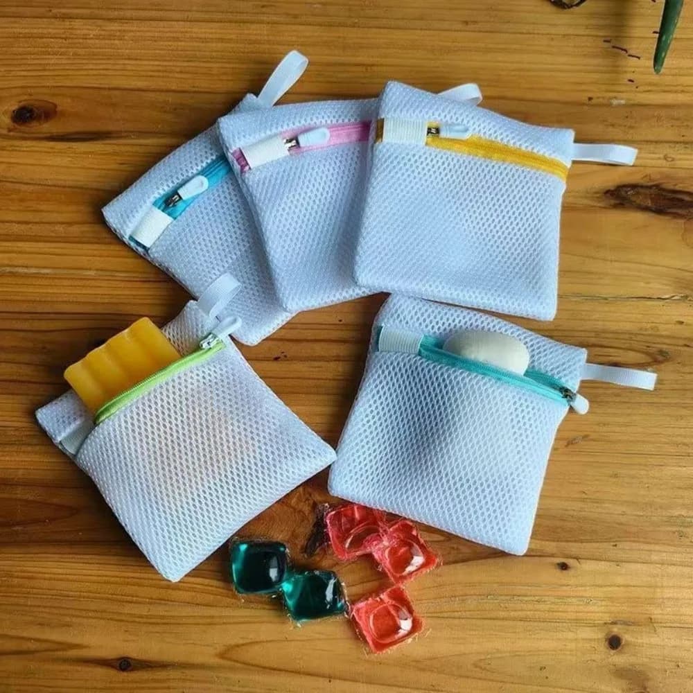 Mini Small Mesh Laundry Bag Mesh Single-Layer Machine Zipper Bag Polyester Zipper Laundry Pods Washing Pouch
