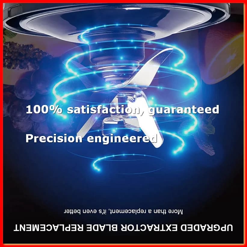 Lama di Ricambio a 6 Alette per Frullatore Pro Extractor, Compatibile con Parti di Ricambio Auto IQ-ROWI
