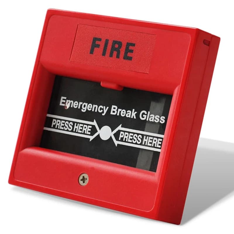 Fire Break Glass Manual Call Point MCP Pull Station Connect For Fire Alarm Bell Conventional Fire Alarm System Accessories
