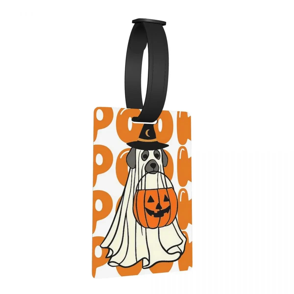 Halloween Spooky Dog Witch Etichette per bagagli Accessori per valigie Viaggi Carino Bagaglio Imbarco Tag Porta etichette ID Nome Indirizzo