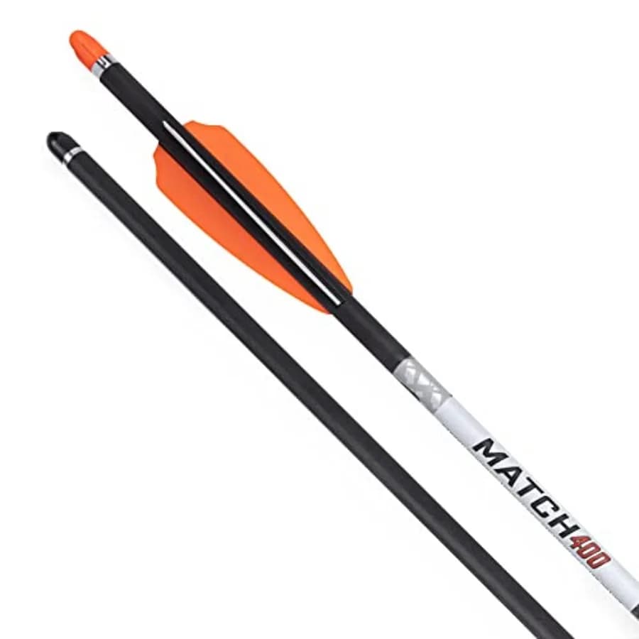 Wicked Ridge di TenPoint Match Confezione da 400 Sei 20 Frecce a Balestra in Carbonio 400 Grani Alpha-Nock HP Nero