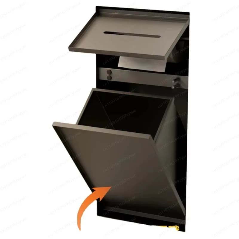 Modern 304 stainless steel toilet brush storage rack with hidden recessed paper roll holder