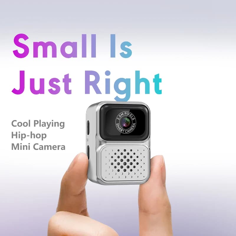 WOJO S130 Mini Camera Keyring with 0.96 Inch Screen, Retro Action Camera, Memory Card Support, 480P, Ultra Compact Camera