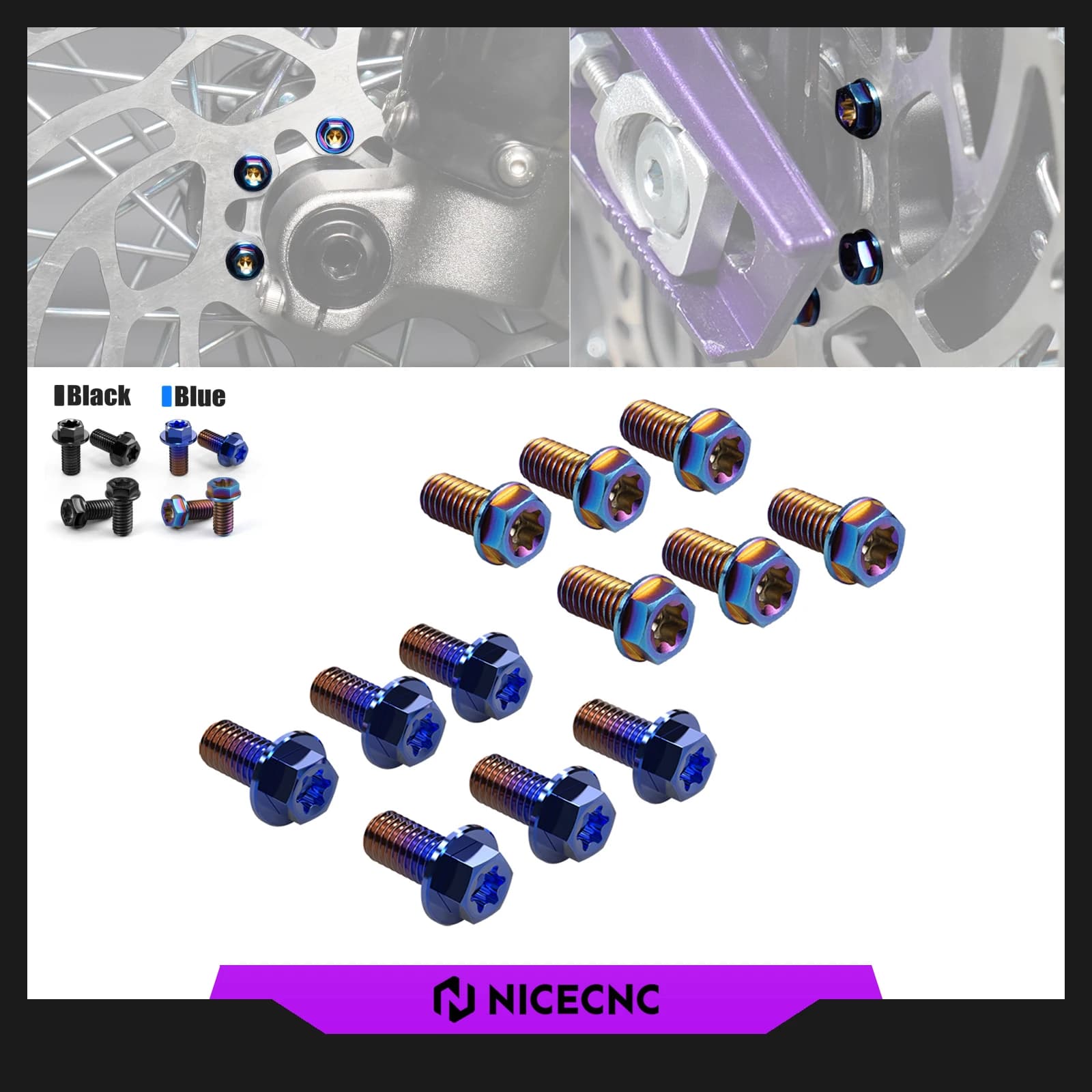 Per Surron Light Bee X Anteriore Posteriore Disco Freno Pastiglie Viti Bulloni M5 * 10 M6 * 13 Kit CNC Per Sur-Ron Light Bee S L1E Elettrico Dirt Bike