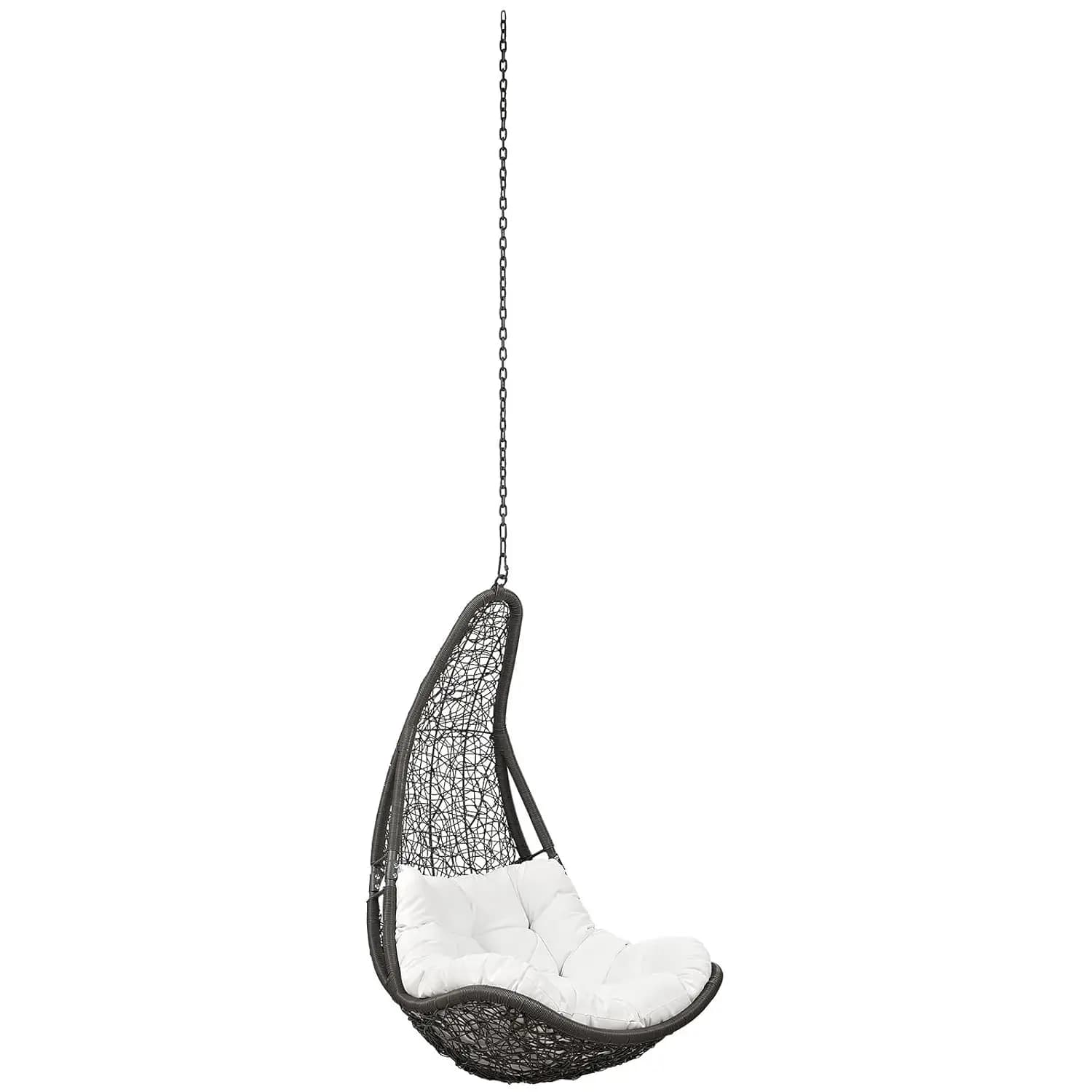 Grey-White Non-Standard Pendulum Chair, Padded Seat Resistant to weather and roof, for Portico and Garden, Customizable